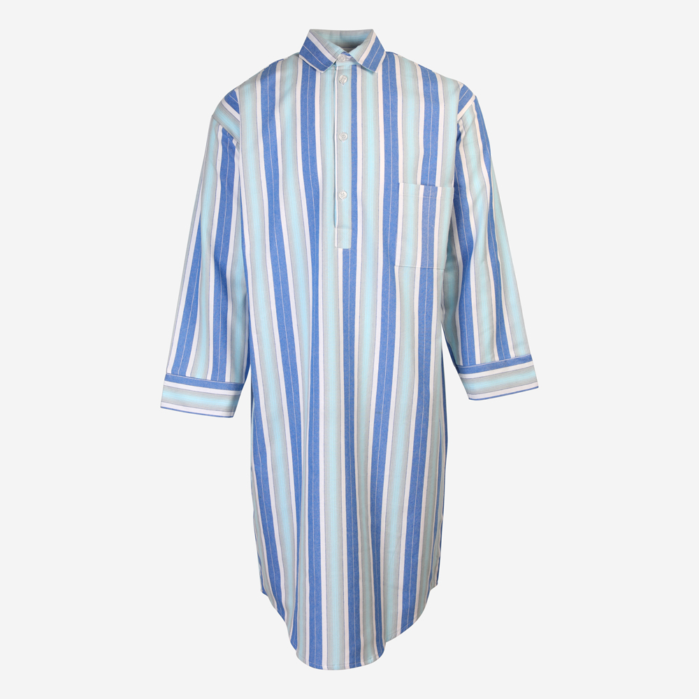 Somax Stripe Flannel Nightshirt - PS28 - Men's Pyjamas by SOMAX