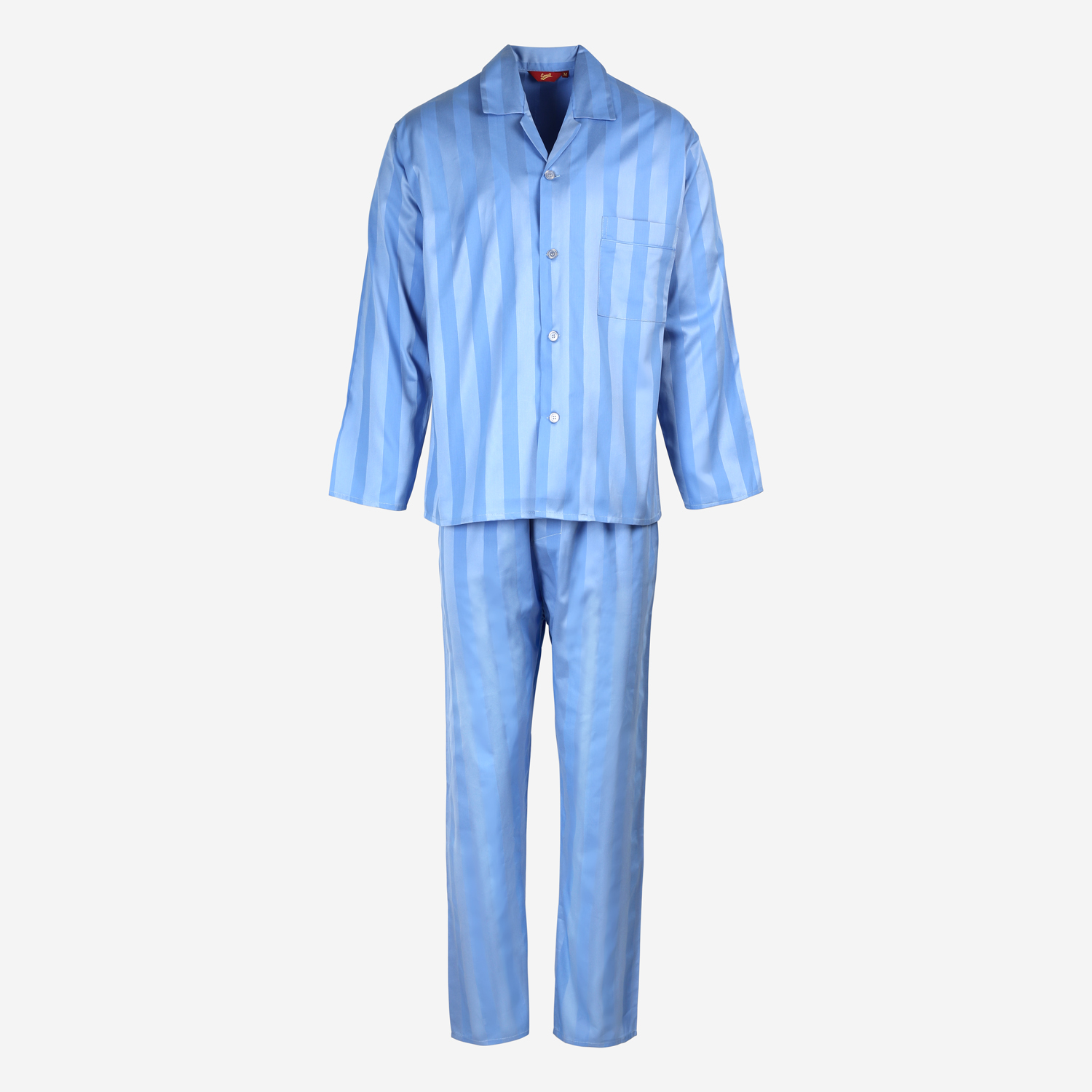 Luxury Cotton Satin Stripe Pyjamas with Tie Waist - SDW1 - Men's ...